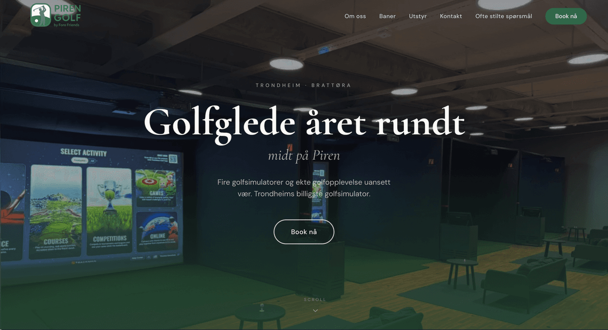 Piren Golf nettside